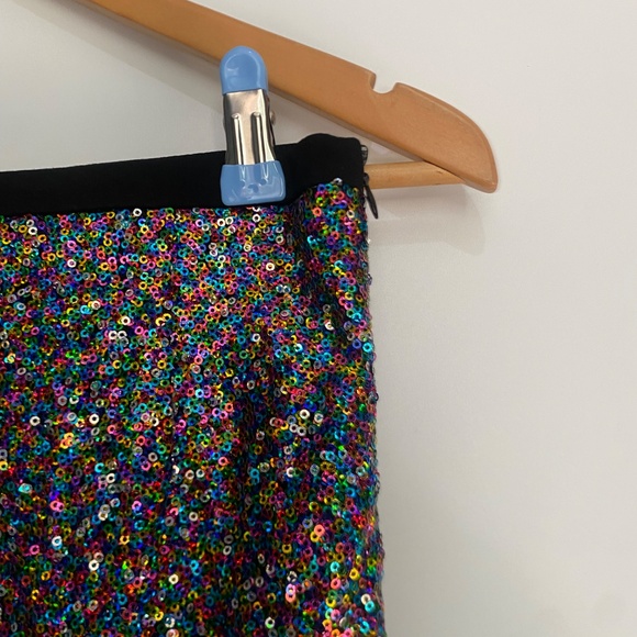 Gianni Bini S Multicolor Sequin Skirt - Picture 9 of 13